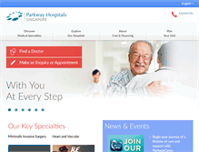 Tablet Screenshot of parkwayhospitals.com